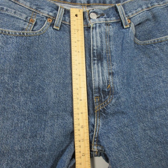 Levi's 505 Denim Jean Shorts Blue Classic Fit 34 Men 100% Cotton Casual 500 - Picture 11 of 12